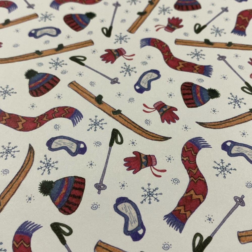 24 Ct Pixie Press scrapbook paper #PXKC271 sport & leisure skiing winter